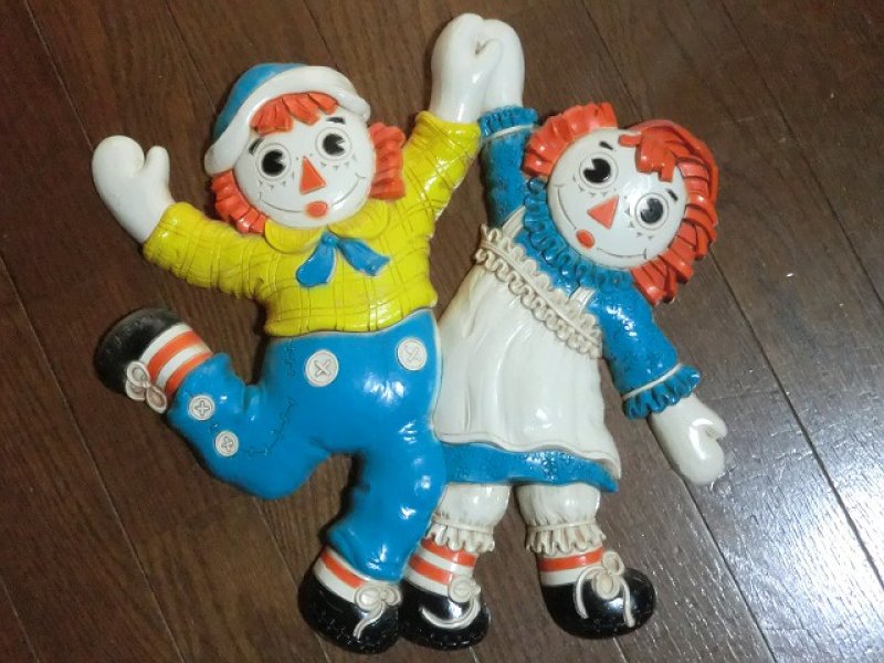 画像1: ラガディ　アン&アンディ壁掛け（手繋ぎ） (1)