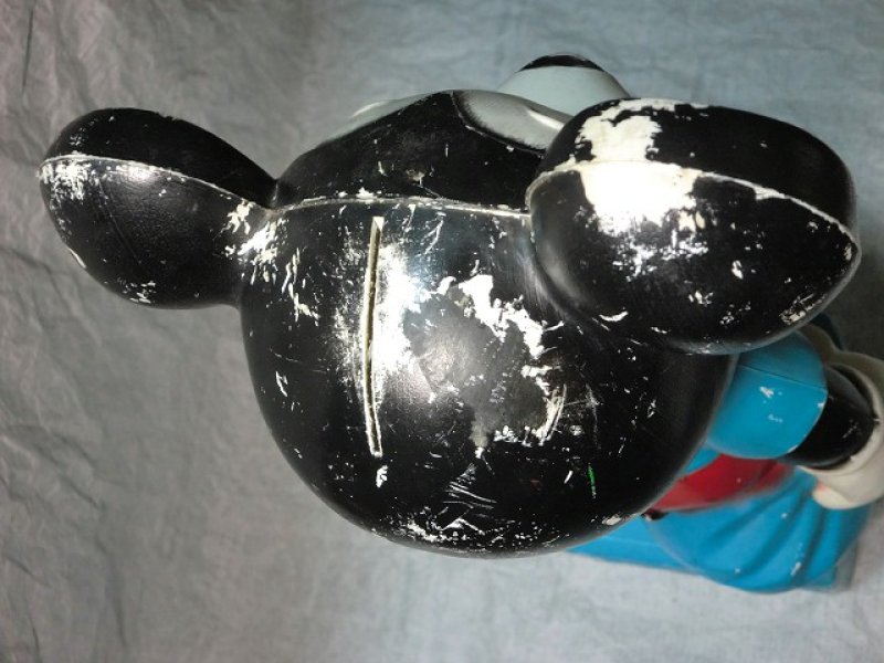 画像5: ミッキーマウス貯金箱(袋持つ青) (5)