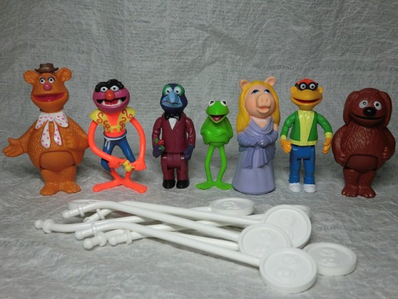 画像1: マペットショー・スティックパペット7個セット (1)