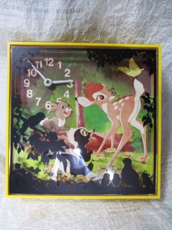 画像1: バンビ掛け時計 (1)