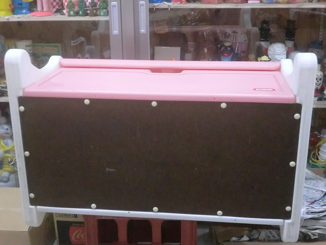 リトルタイクス・ピンク色収納ベンチ・おもちゃ箱